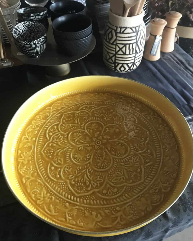 Plateau Berbère rond- Bazar de Luxe