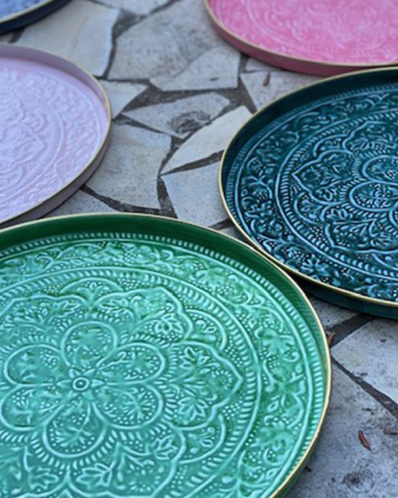 Plateau Berbère rond- Bazar de Luxe
