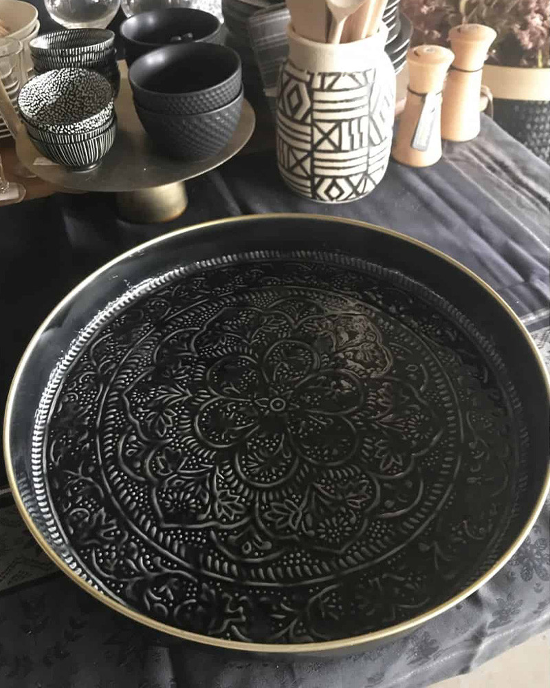 Plateau Berbère rond- Bazar de Luxe