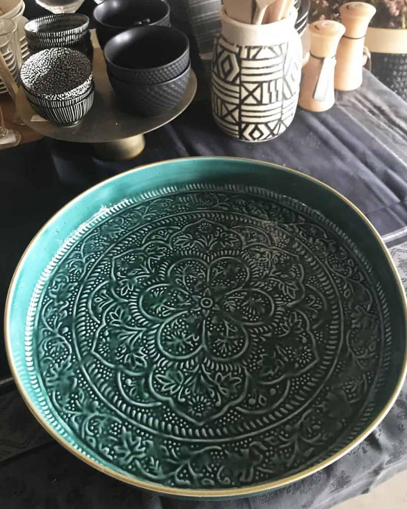 Plateau Berbère rond- Bazar de Luxe