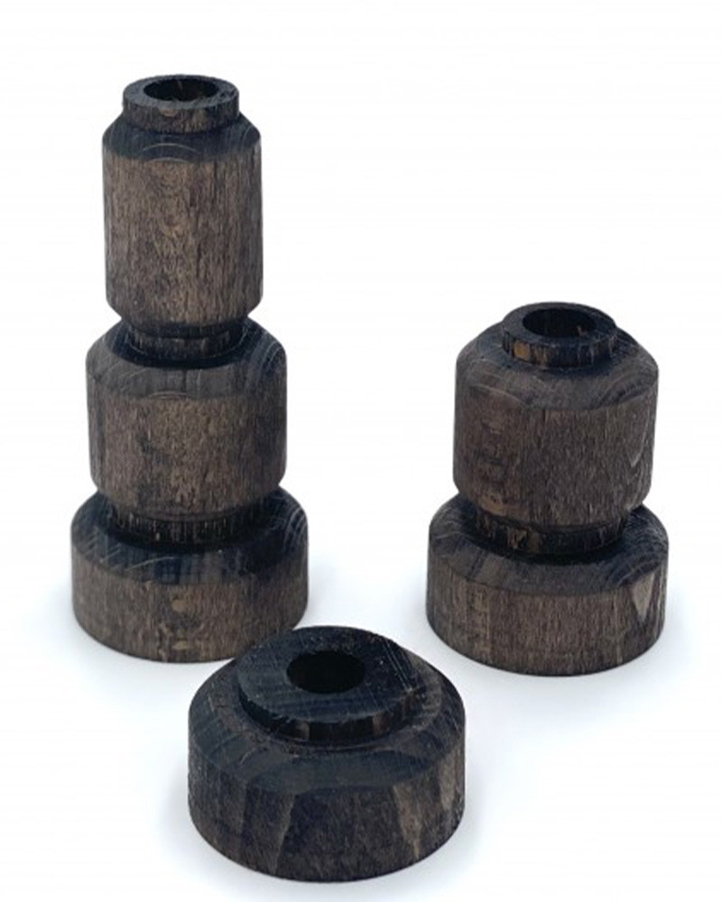 Trio de Bougeoirs Bois - Maison Pechavy