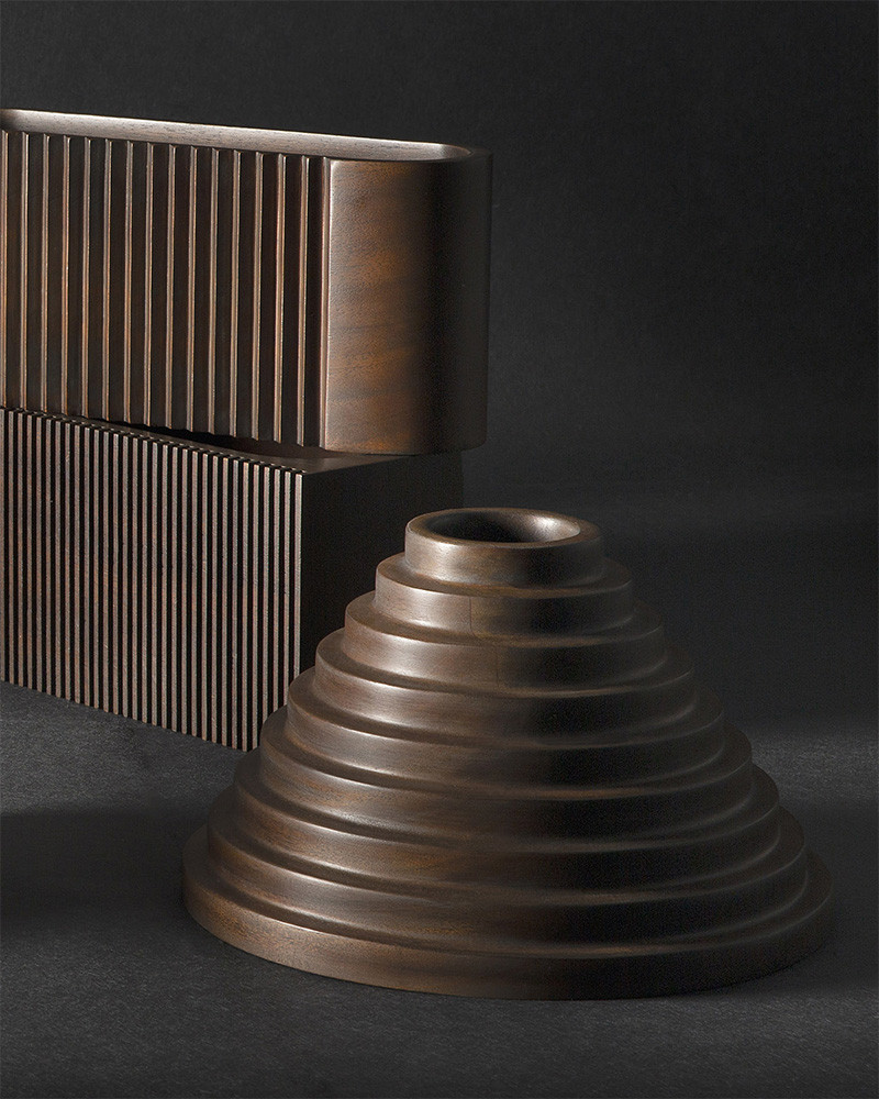 Objet espresso Babylon série Cities en acajou - Ethnicraft