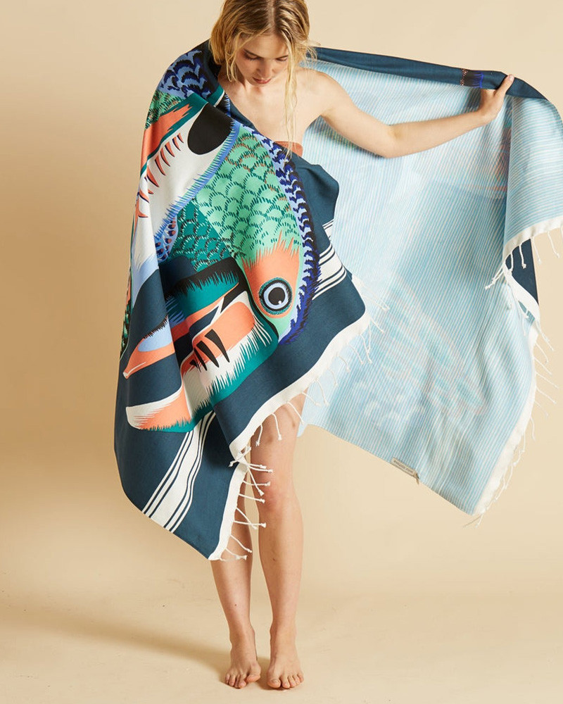 Serviette paréo Fouta Toucan - Inoui Editions