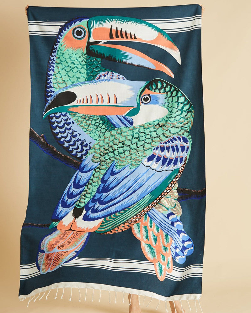 Serviette paréo Fouta Toucan - Inoui Editions