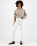 Jean femme Mams Stretch Tapered Off White - Mud Jeans