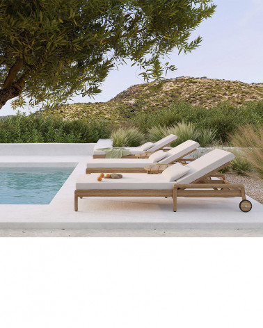 Chaise-longue multi-positions en teck Jack - Ethnicraft