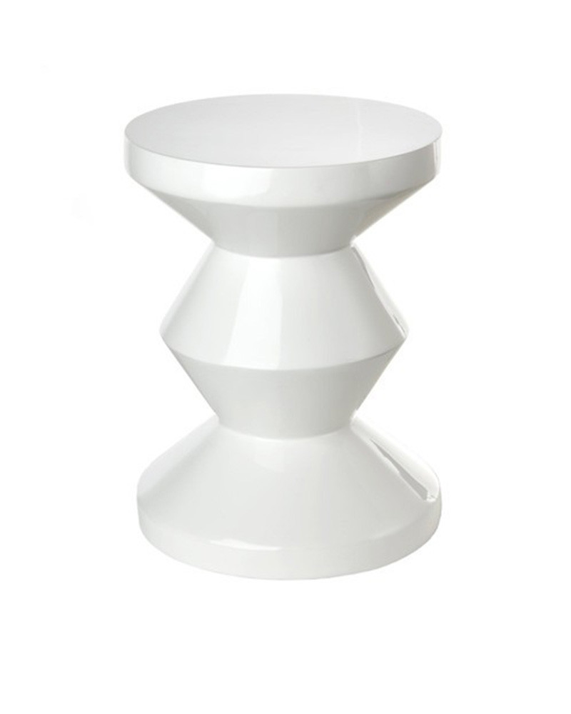 Tabouret table basse Zig Zag en plastique laqué - Pols Potten