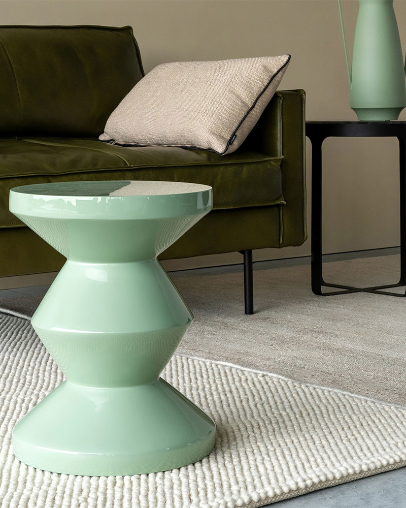 Tabouret table basse Zig Zag en plastique laqué - Pols Potten