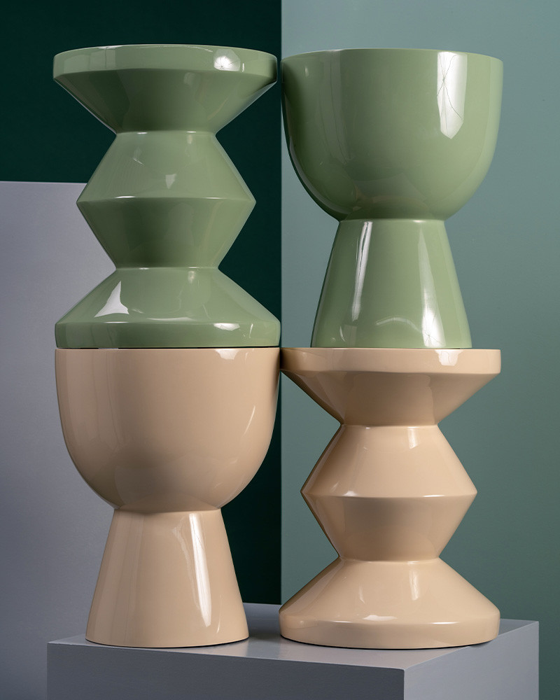 Tabouret Tam Tam en plastique laqué - Pols Potten
