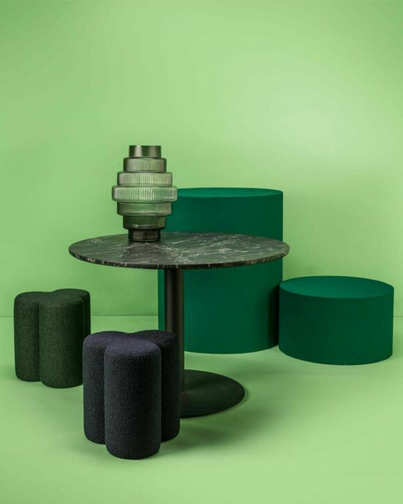Table basse Pouf Clover en tissu bouclette - Pols Potten