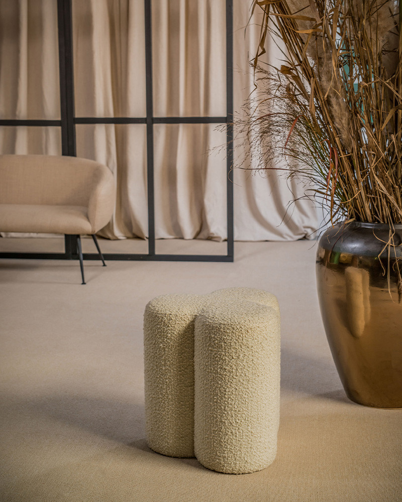 Table basse Pouf Clover en tissu bouclette - Pols Potten