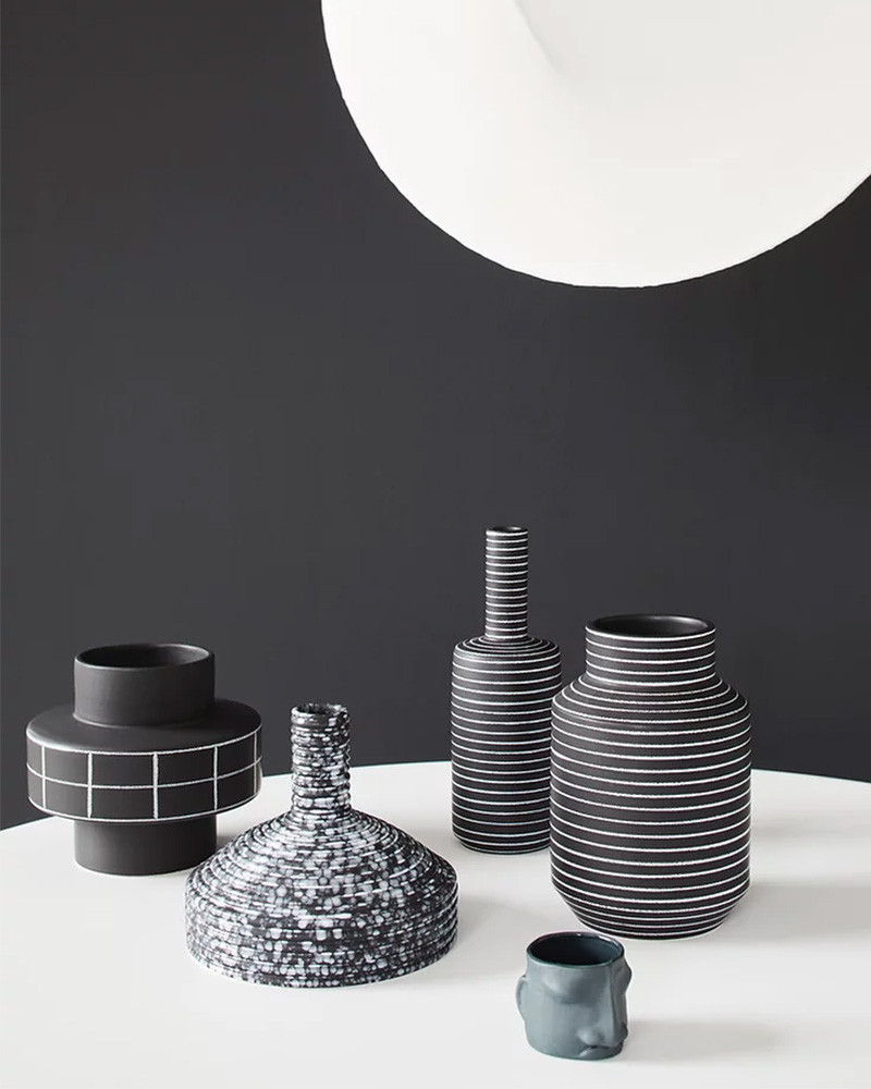 Vase Gaspare à fines rayures - Mani by Britta Herrmann