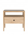 Table de chevet en chêne massif et verre Spindle - Ethnicraft