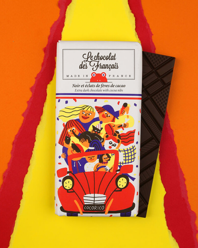 Tablette de chocolat 80g Bio noir - Le chocolat des Français