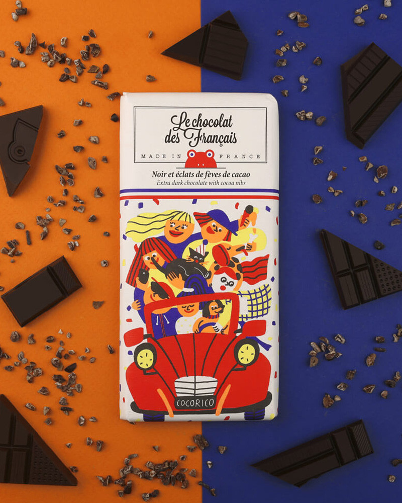 Tablette de chocolat 80g Bio noir - Le chocolat des Français