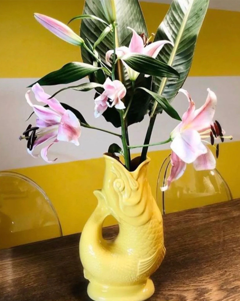 Carafe vase poisson en céramique Guggle - Gluckigluck