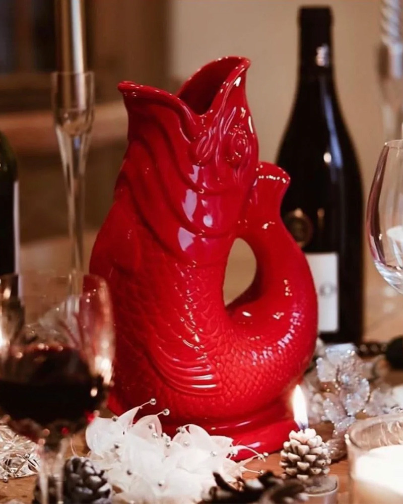 Carafe vase poisson en céramique Guggle - Gluckigluck