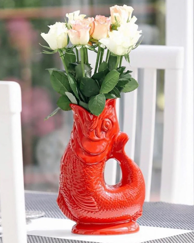 Carafe vase poisson en céramique Guggle - Gluckigluck