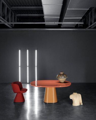 Chaise rembourrée  avec accoudoirs Flair O' - B&B Italia