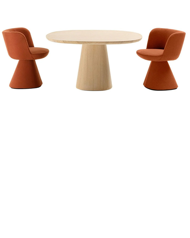 Chaise rembourrée pivotante avec accoudoirs Flair O' - B&B Italia