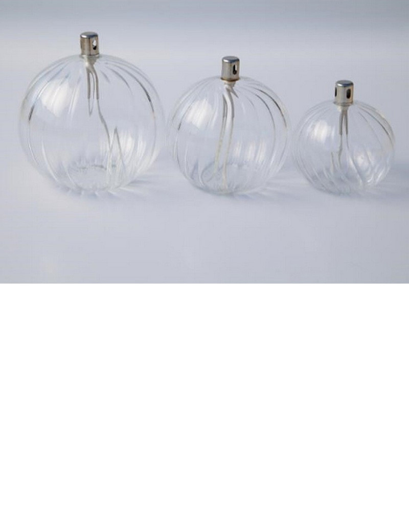 Lampe Ã  huile en verre Ellipse Striée - Bazar de Luxe