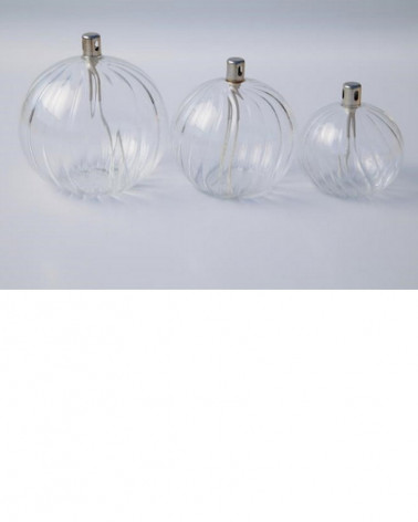 Lampe à huile en verre Ellipse Striée - Bazar de Luxe