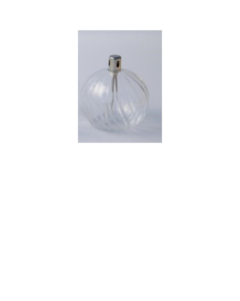 Lampe Ã  huile en verre Ellipse Striée - Bazar de Luxe