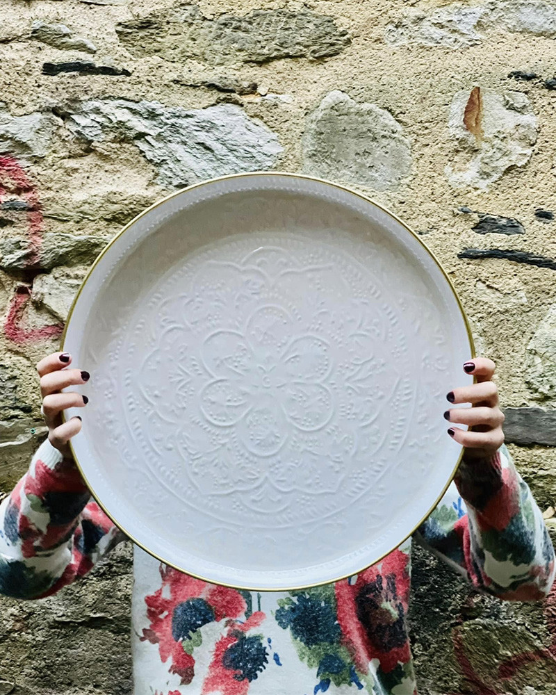 Plateau Berbère rond- Bazar de Luxe