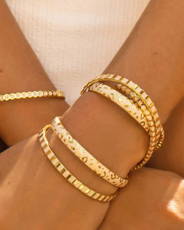 Jonc ouvert ajustable Inès - Bangle Up
