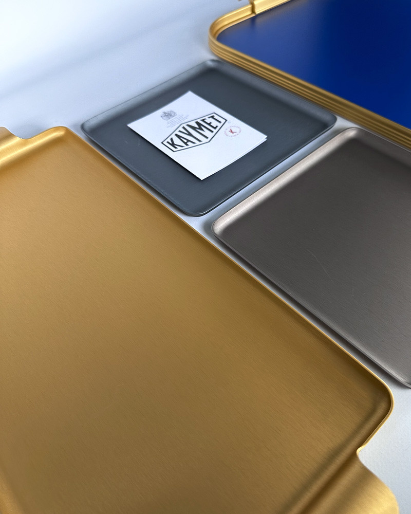 Plateau rectangulaire 713 en aluminium anodisé - Kaymet