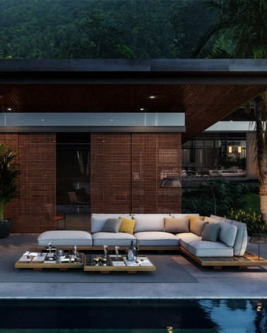 Canapé outdoor Mozaix Aluminium - Royal Botania