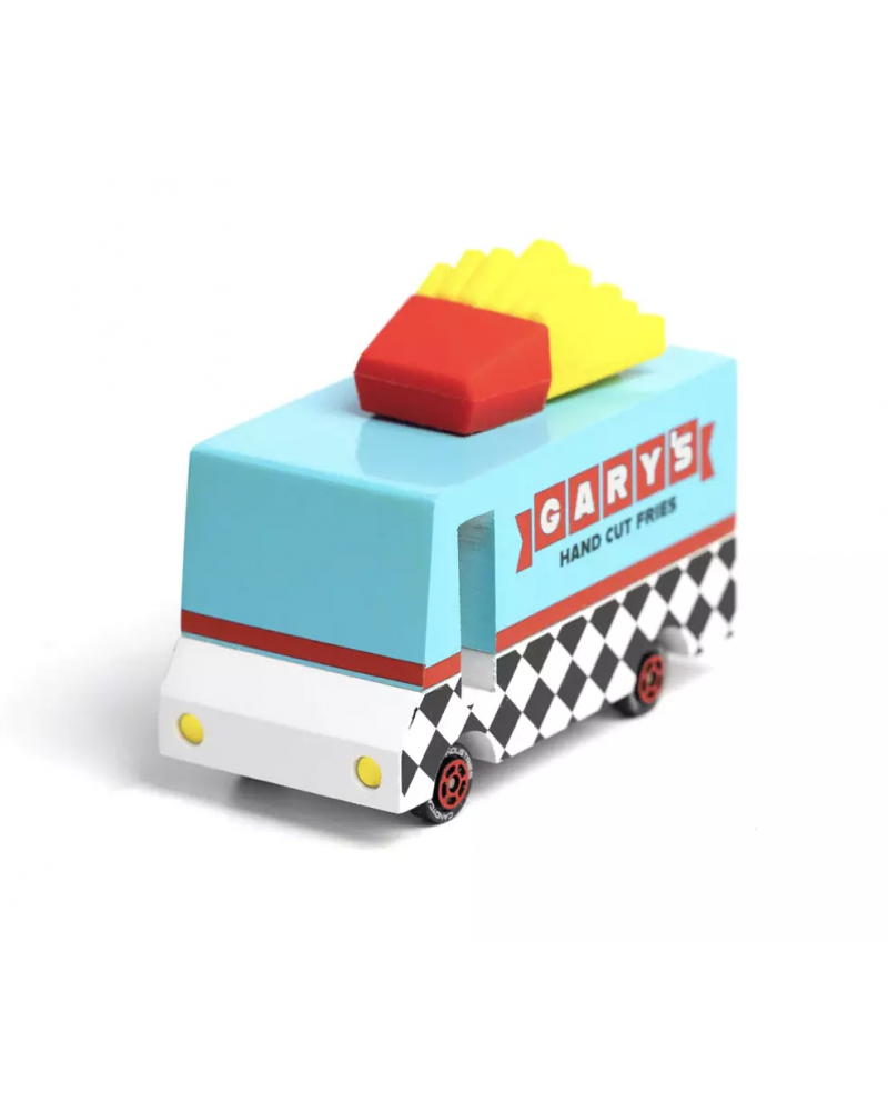 Véhicule en bois French Fry Van Blue - Candylab