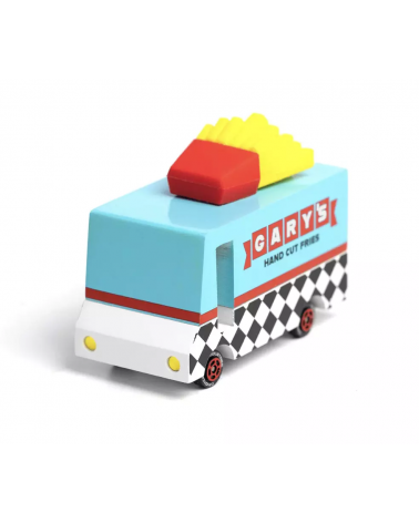 Véhicule en bois French Fry Van Blue - Candylab