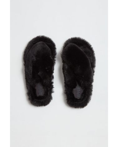 Chaussons Biba en fausse fourrure - Apparis