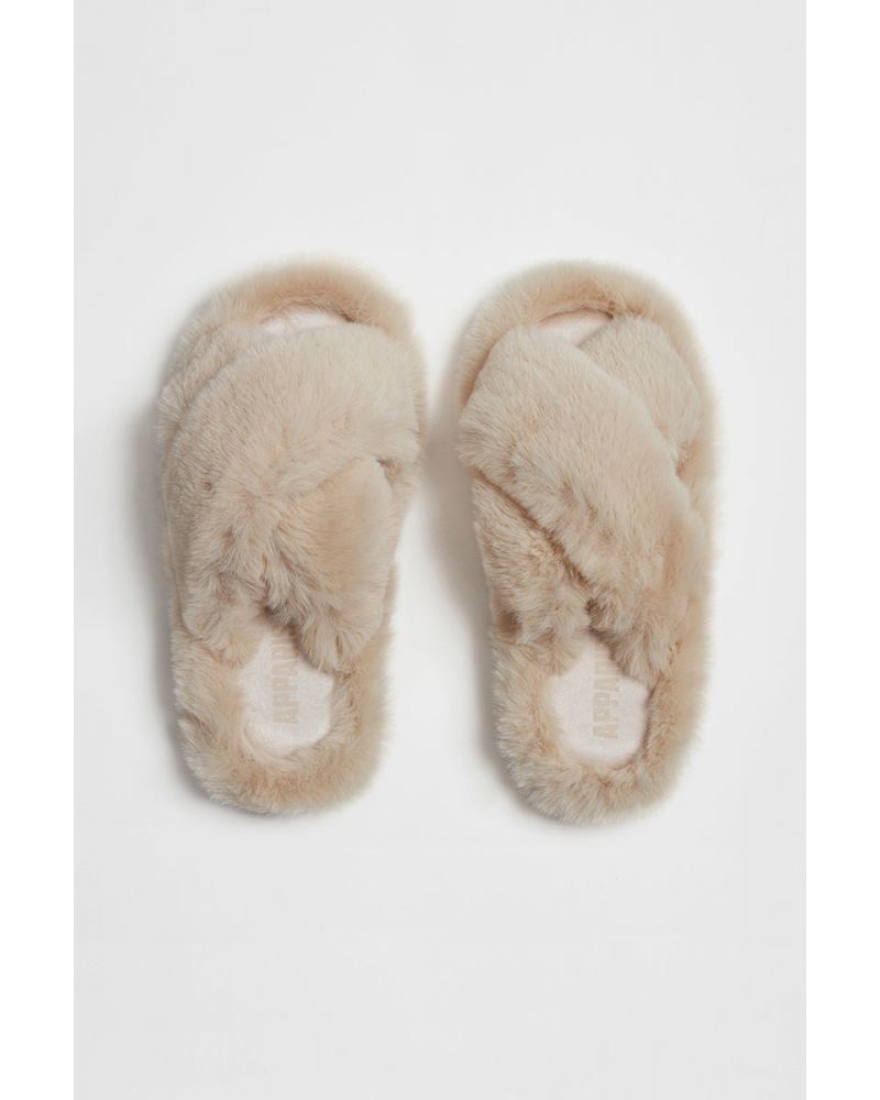 Chaussons Biba en fausse fourrure - Apparis