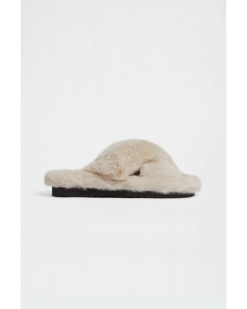 Chaussons Biba en fausse fourrure - Apparis