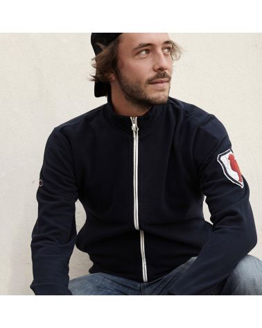 Sweat zippé Ecusson Guillemot - Sports d'Epoque