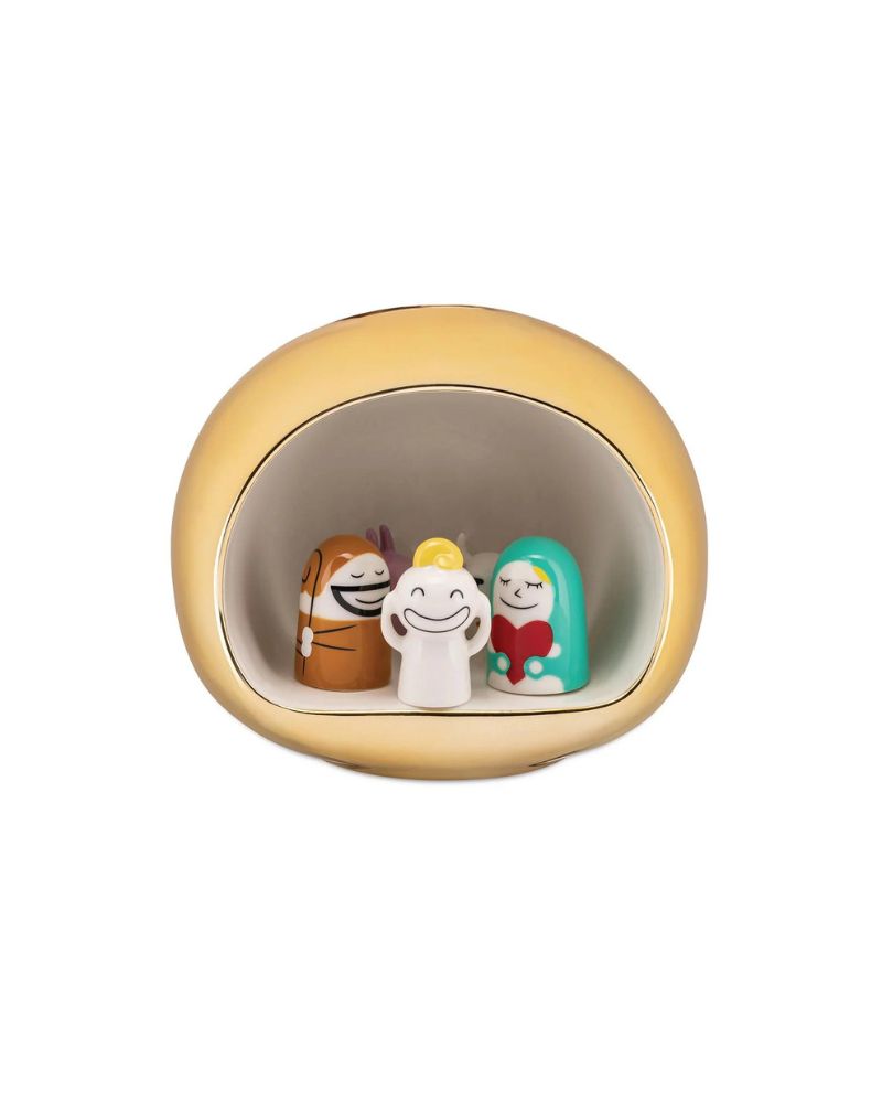 Crèche en porcelaine Presepe avec 5 santons - Alessi