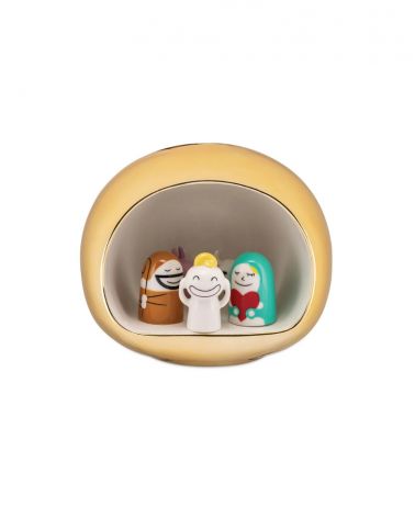 Crèche en porcelaine Presepe avec 5 santons - Alessi