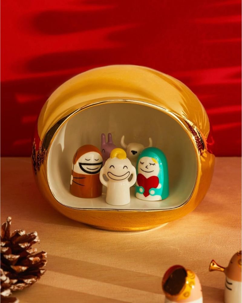 Crèche en porcelaine Presepe avec 5 santons - Alessi