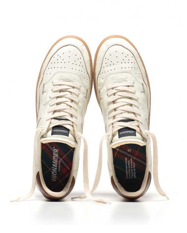 Sneakers hommes Mega T White-Brown - Hidnander