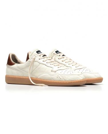 Sneakers hommes Mega T White-Brown - Hidnander