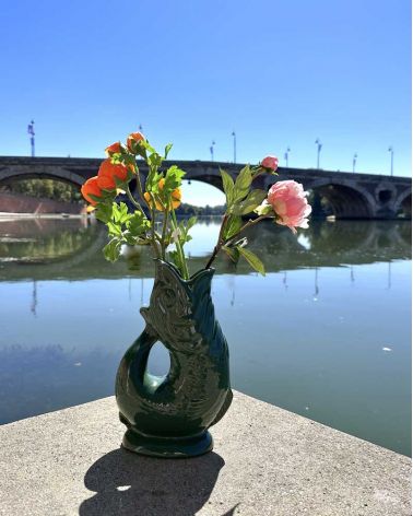 Carafe vase poisson en céramique Guggle - Gluckigluck