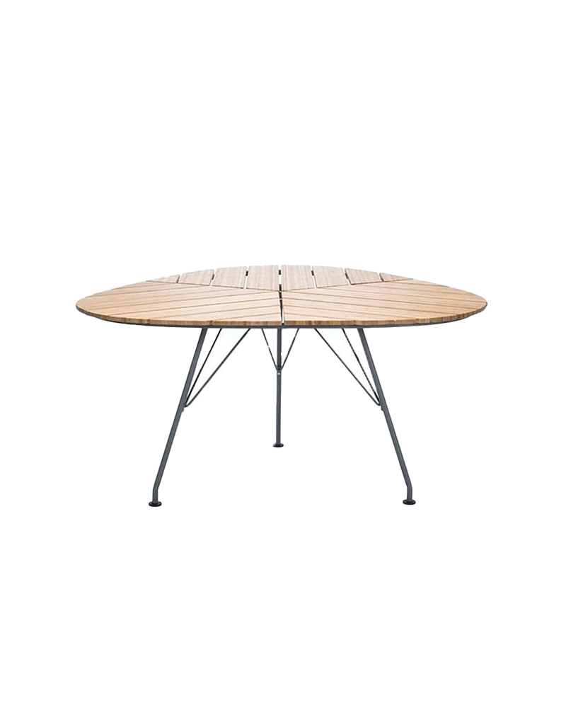 Table métal et bambou triangulaire Leaf - Houe