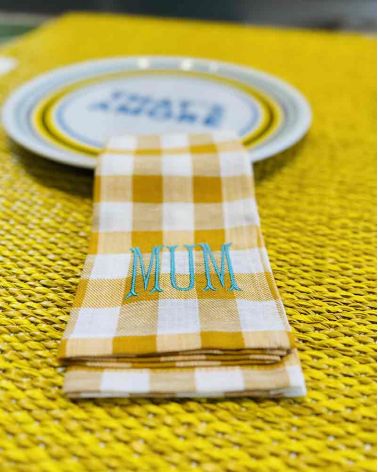 Serviette de table en coton et lin mum - Bitossi Home