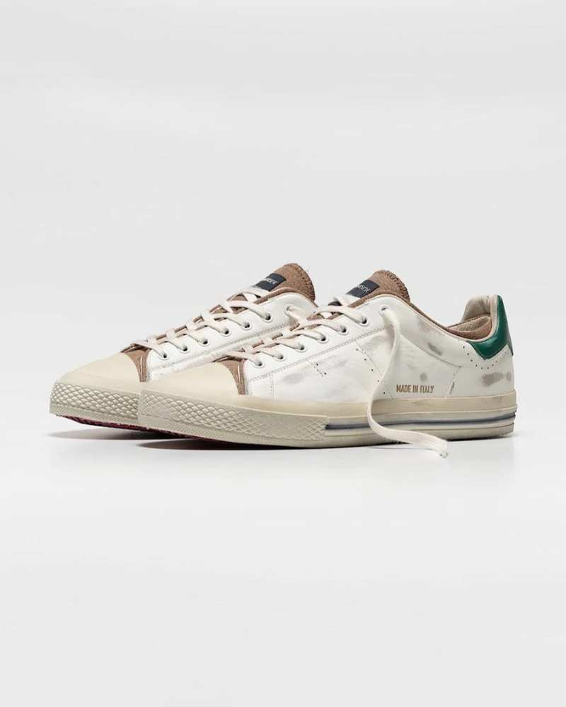Sneakers Hommes Straless Low Blanc Vert - Hidnander