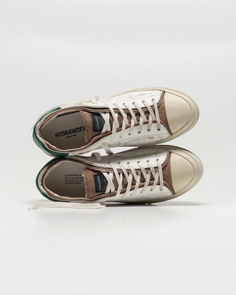 Sneakers Hommes Straless Low Blanc Vert - Hidnander