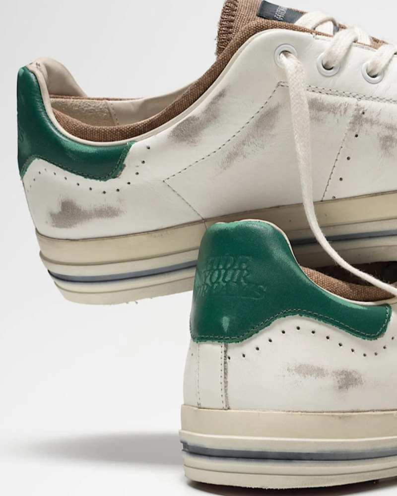 Sneakers Hommes Straless Low Blanc Vert - Hidnander