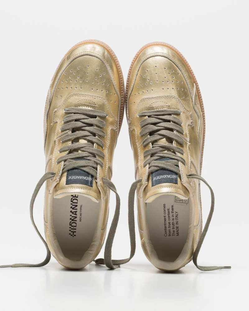 Sneakers Femmes Mega T Metal Gold - Hidnander®
