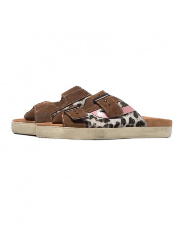Sandales Sundl Leopard / Fluo Pink - Hidnander®